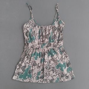 Wassio Target Y2K Spaghetti Strap Floral Pattern Top